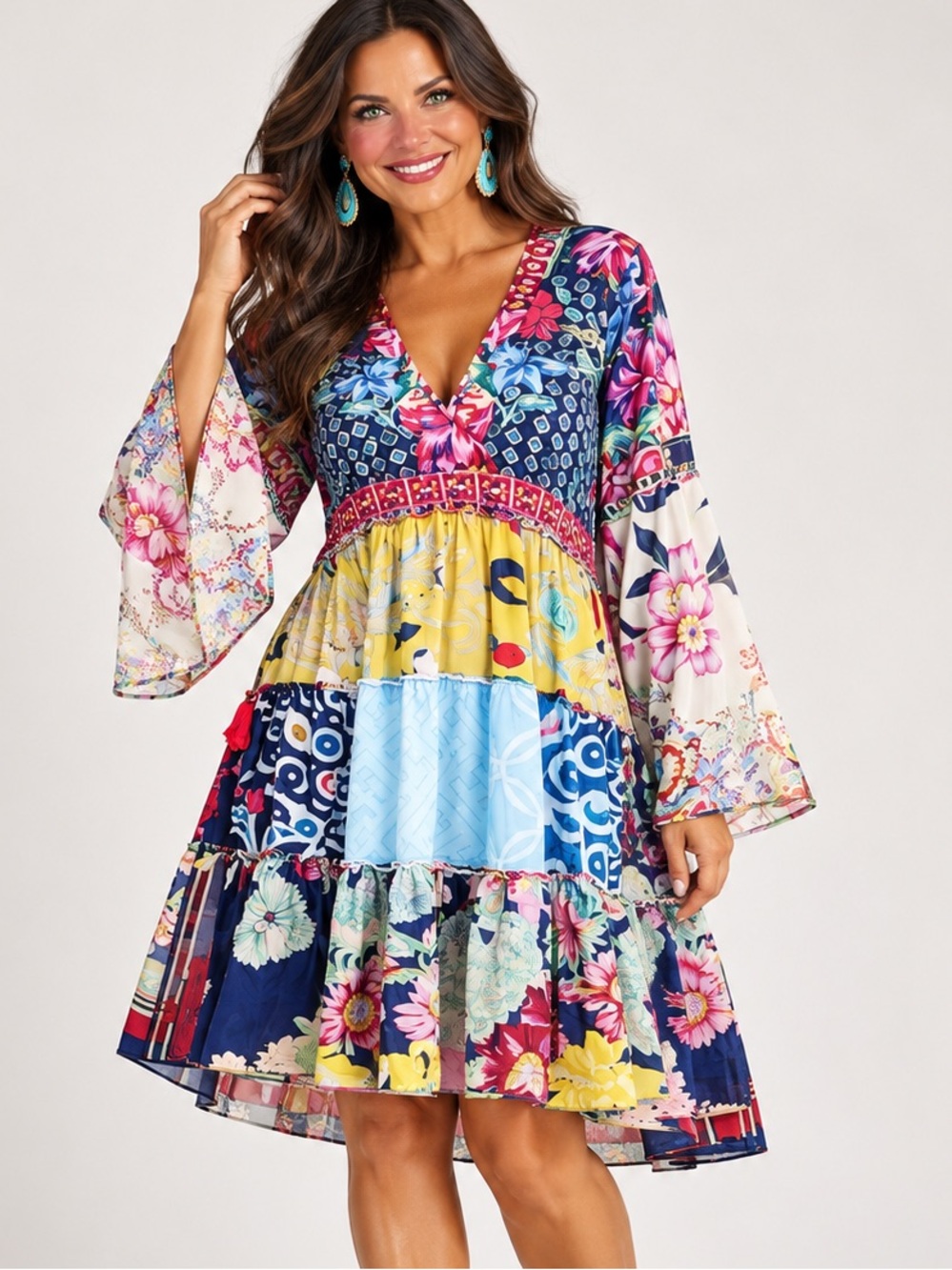 Johnny Was silk Dunas dress NWT